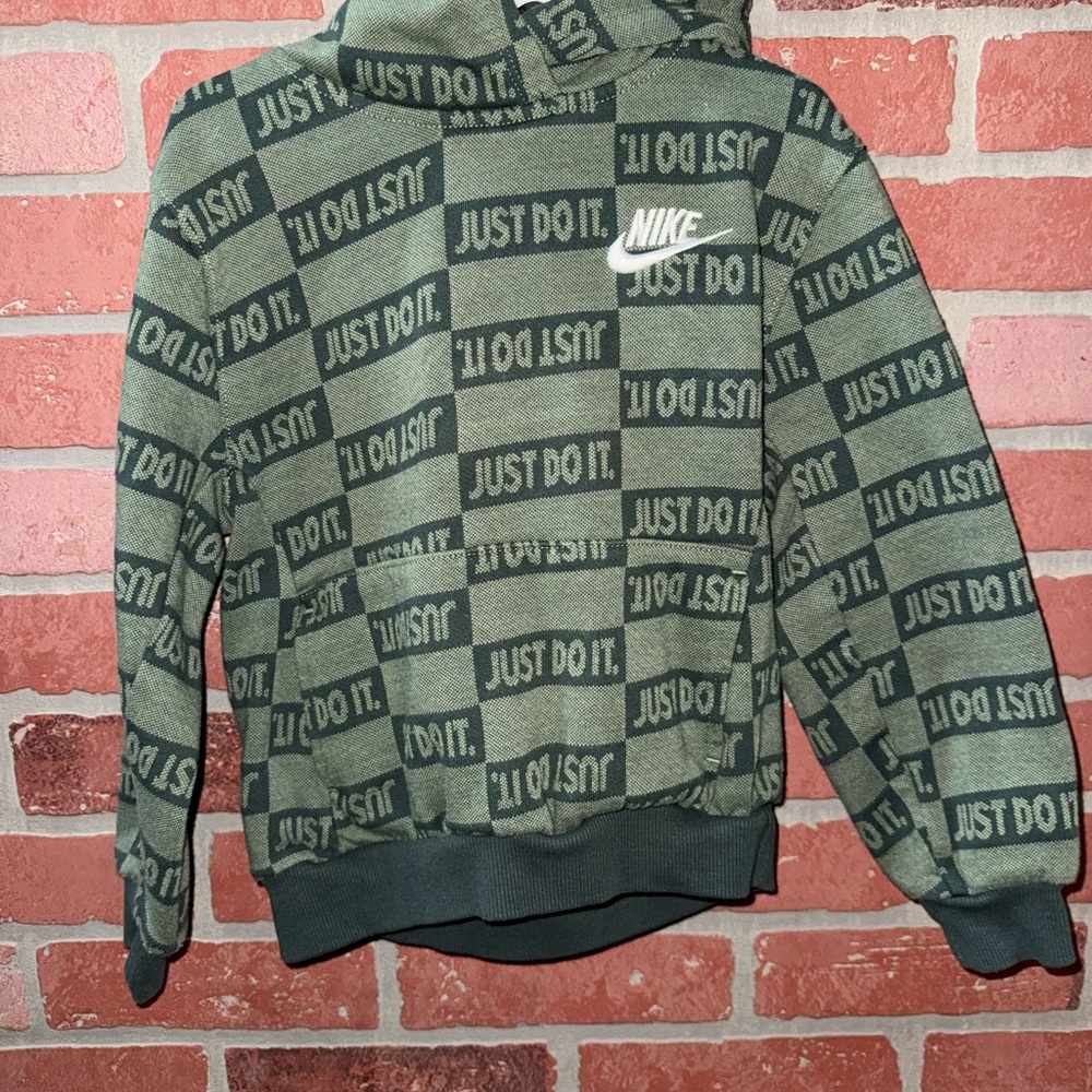 Nike Olive Green Hoodie with Logo